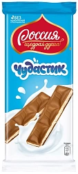 Шоколад Россия Чудастик с молочной начинкой, 90г