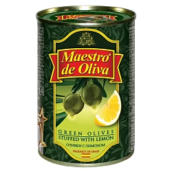 Оливки Maestro de Oliva с лимоном, 300г
